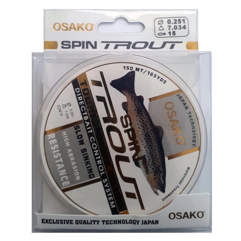 نخ ماهیگیری اوساکو مدل spin trout سایز 0.25 میلی متر