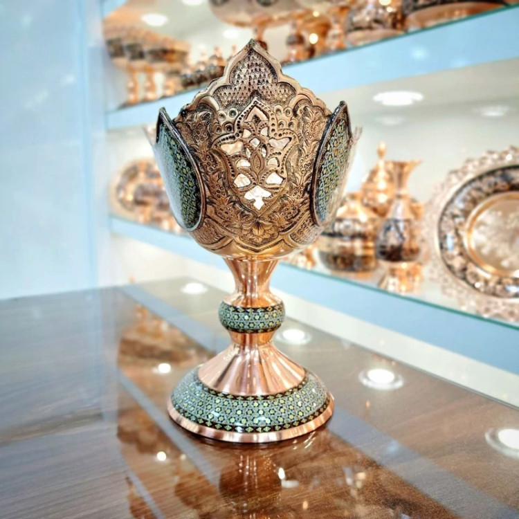 کشکول مس و خاتم نفیس بغل قلم سایز 3 (خرید مستقیم و بدون واسطه از تولیدی)
