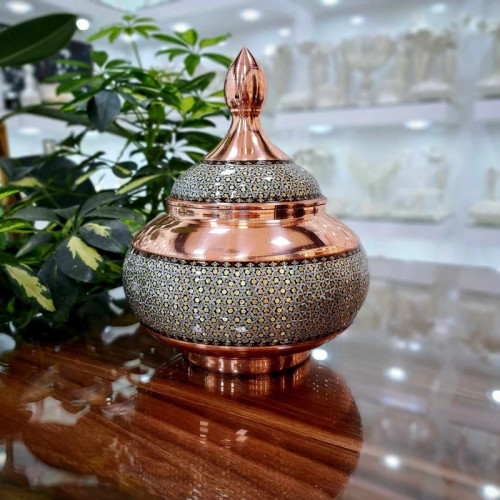 شکلات خوری مس و خاتم نفیس سایز بزرگ (خرید مستقیم و بدون واسطه از تولیدی)
