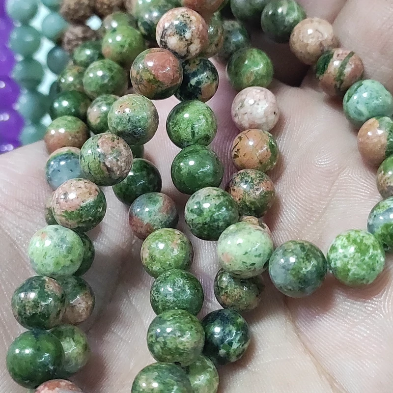مهره سنگ اوناکیت اصلی سایز8 اوناکیت معدنی