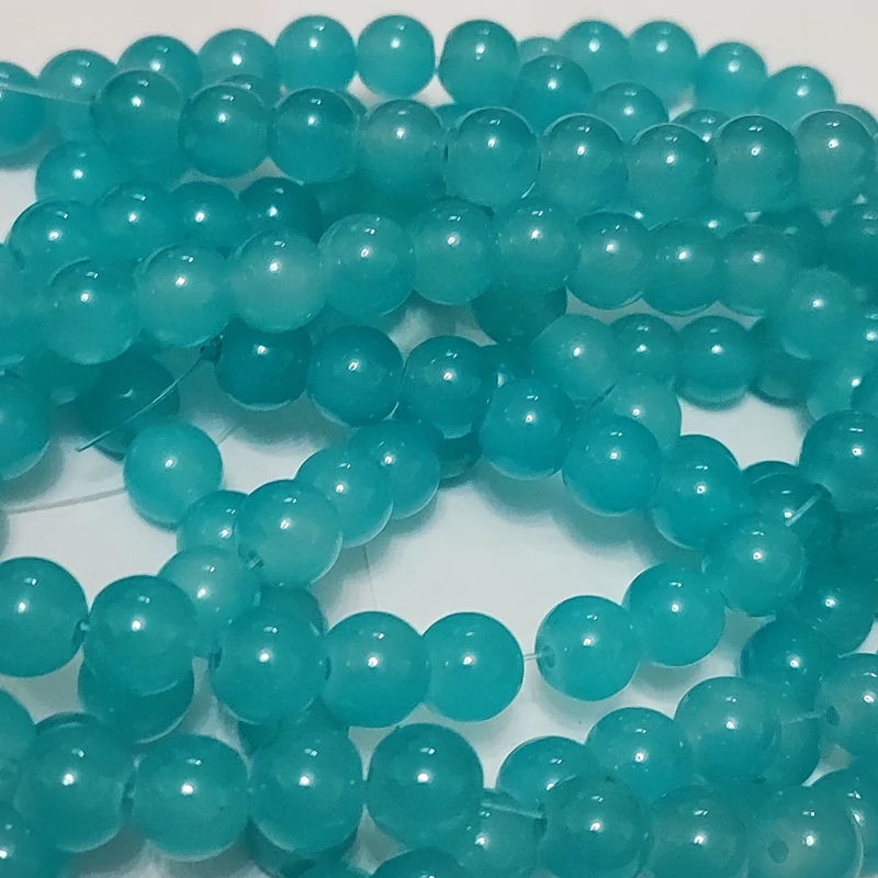 مهره جید رنگ آبی سایز8 (1عددمهره) جیدیت ابی