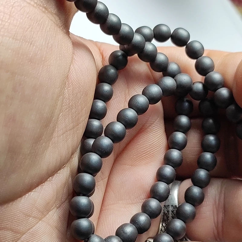 مهره اونیکس  فیلی خاکستری سایز 6میل سنگ انیکس فیلی