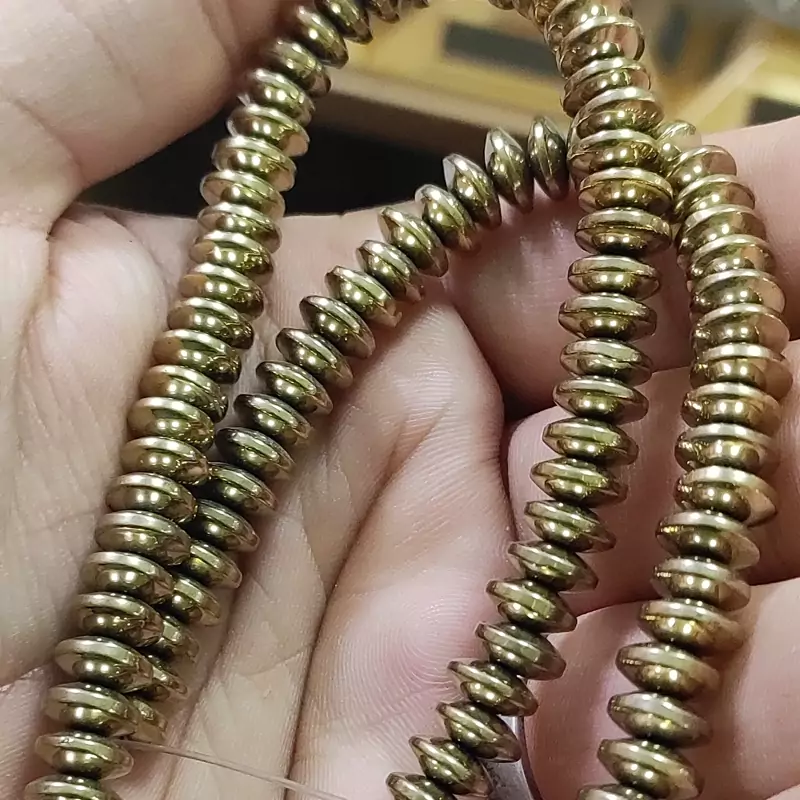 مهره حدید واشری طلایی طبیعی سایز8مناسب عدسک تسبیح