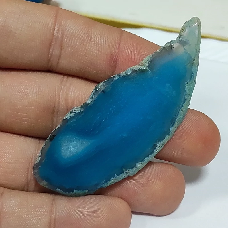 سنگ عقیق سلیمانی آبی اسلایس عقیق ابی راف2