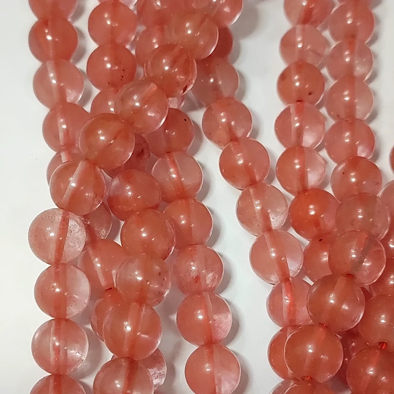 مهره کوارتز چری سایز8 سنگ کوارتزچری (Cherry Quartz)
