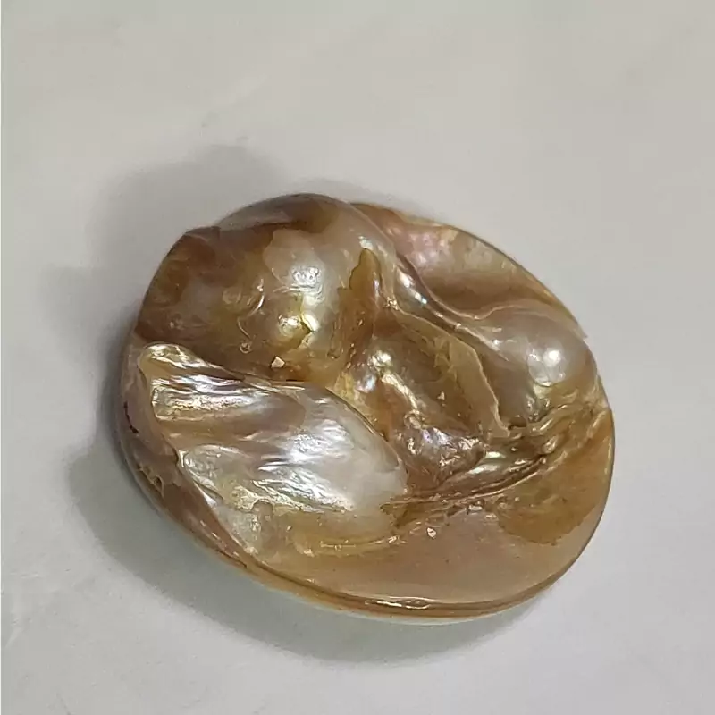 مروارید طبیعی اصل کدsa18 بستر صدف ابالون تلألوعالی