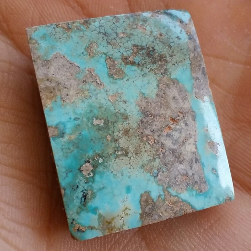فیروزه نیشابور نگین غولپیکر فیروزه سبز آبی نیشابور خوش رنگ و بسیار فاخر بدون بهسازی کاملا طبیعی