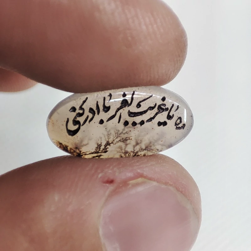 سنگ شجر قائن اصل حکاکی یا غریب الغربا ادرکنی