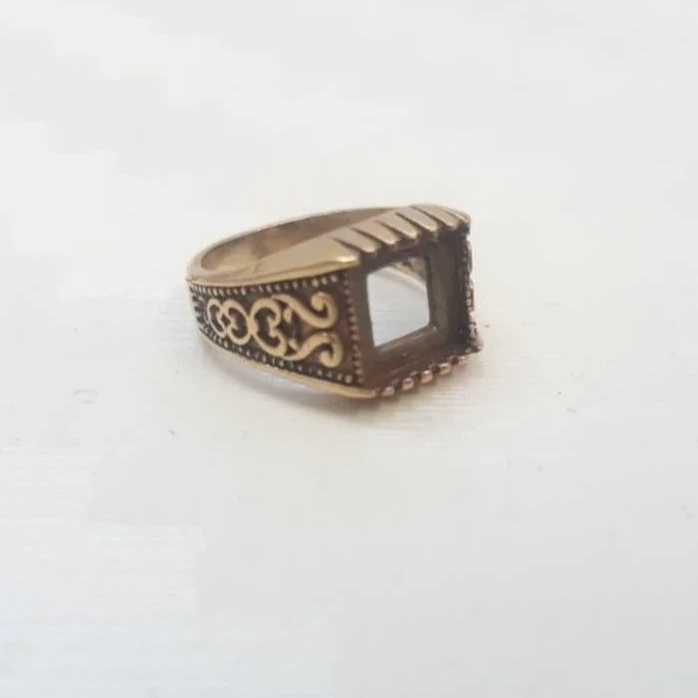 رکاب خالی انگشتر پسرانه طلا روسی کد4
