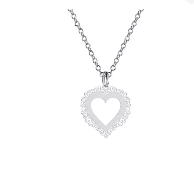 نقره 925 عیار زنانه گردنبند قلب پرنما