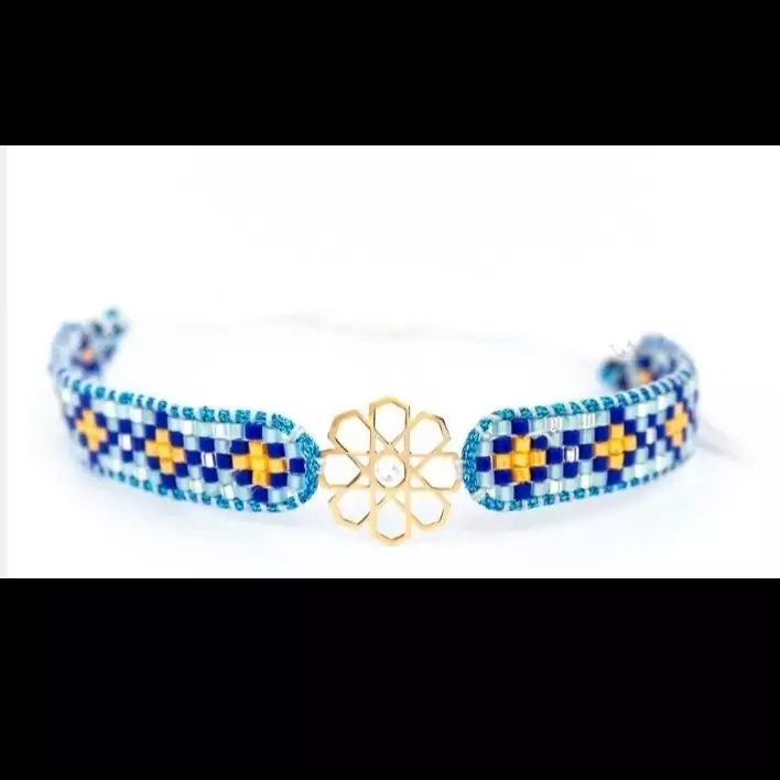 طلا 18 عیار دستبند میوکی ژاپن دستبافت زنانه