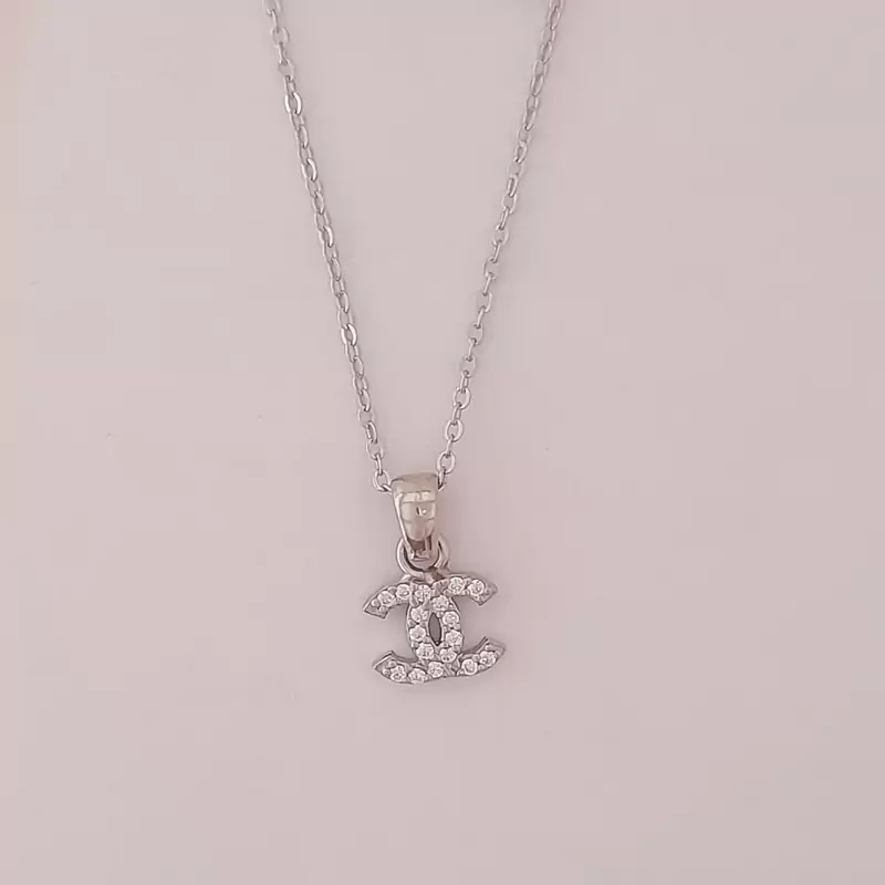 گردنبند  نقره زنانه 925 عیار وارداتی طرح چنل