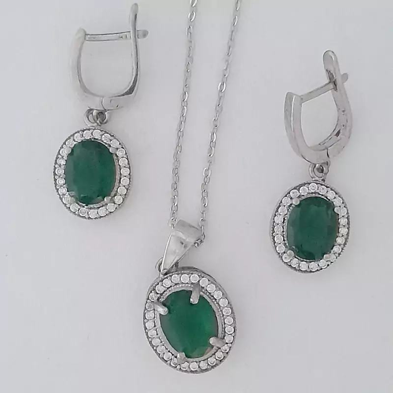 نیمست نقره 925 عیار وارداتی پرنما گوشواره روکو کلیپسی