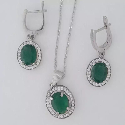 نیمست نقره 925 عیار وارداتی پرنما گوشواره روکو کلیپسی