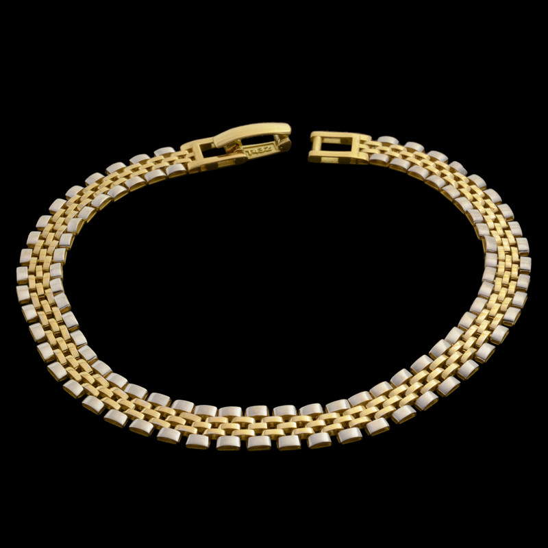دستبند طلا 18 عیار زنانه طلای مستجابی مدل رولکسی T432 کد SZ40439