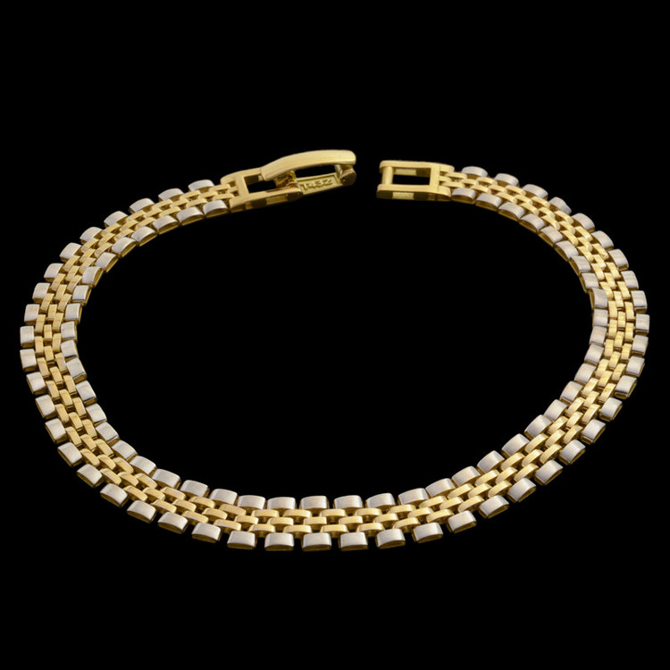 دستبند طلا 18 عیار زنانه طلای مستجابی مدل رولکسی T432 کد SZ40439