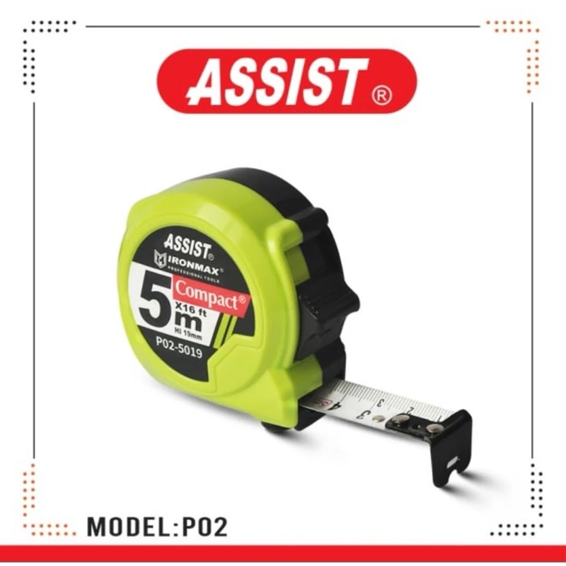 متر 5 متری نشکن مدل P02 آسیست p 02 5019 assist (ارسال از ابزار حسین)