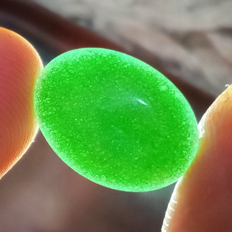 نگین جید یشم سبز مناسب انگشتر سایز1.7