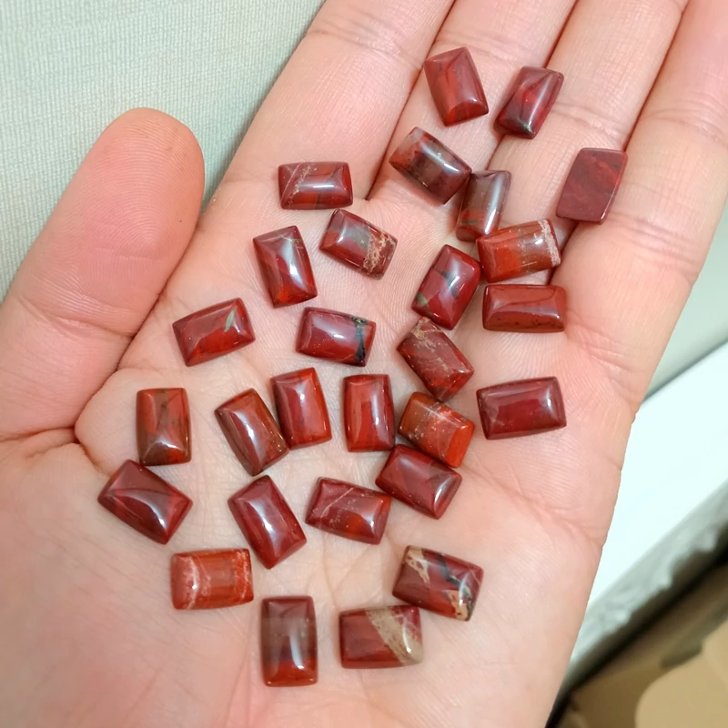 نگین جاسپر سرخ اصل معدنی تراش مستطیل