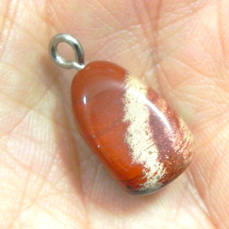 گردنبند نگین جاسپر سرخ اصل معدنی RED JASPER