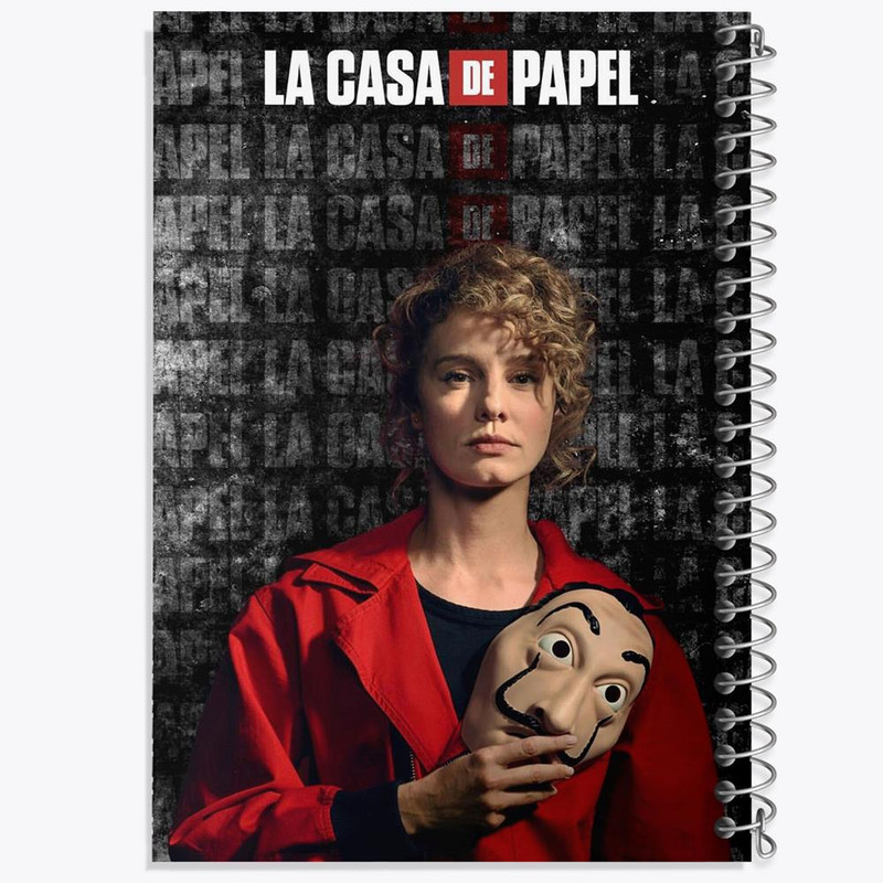 دفتر مشق 50 برگ خندالو مدل مونیکا سریال Money Heist کد 3222
