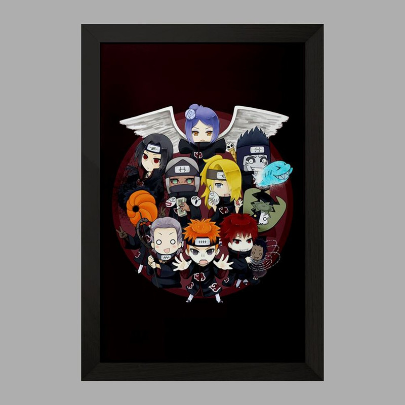 تابلو خندالو مدل گروه اکاتسوکی انیمه ناروتو Naruto  کد 11229