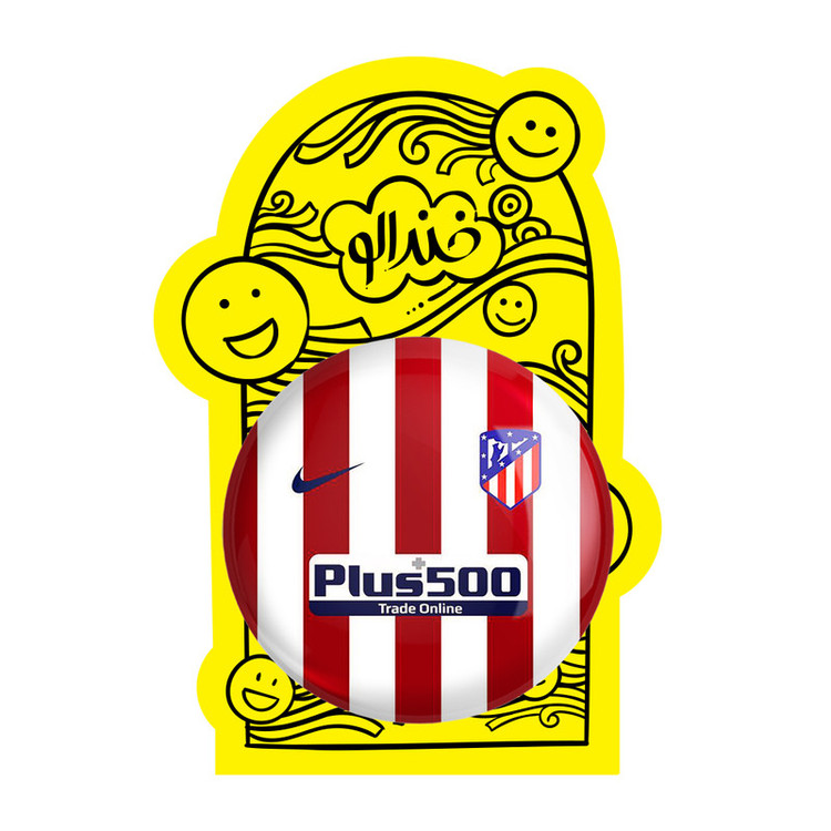 آینه جیبی خندالو طرح باشگاه اتلتیکو مادرید Atletico Madrid مدل تاشو کد 2148