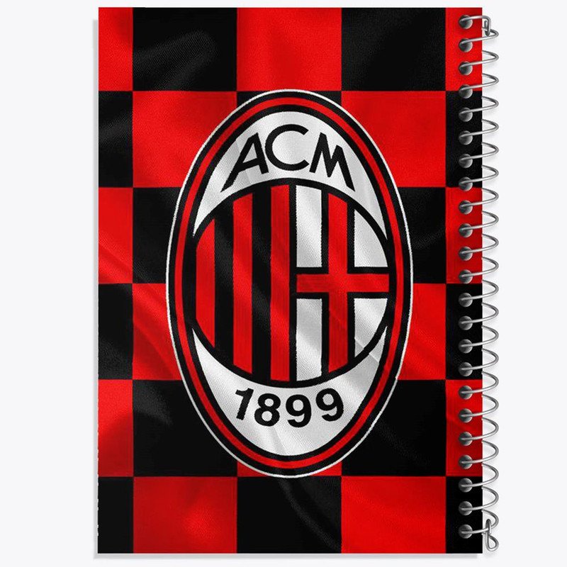 دفتر مشق 50 برگ خندالو مدل باشگاه آث میلان A.C. Milan کد 2029