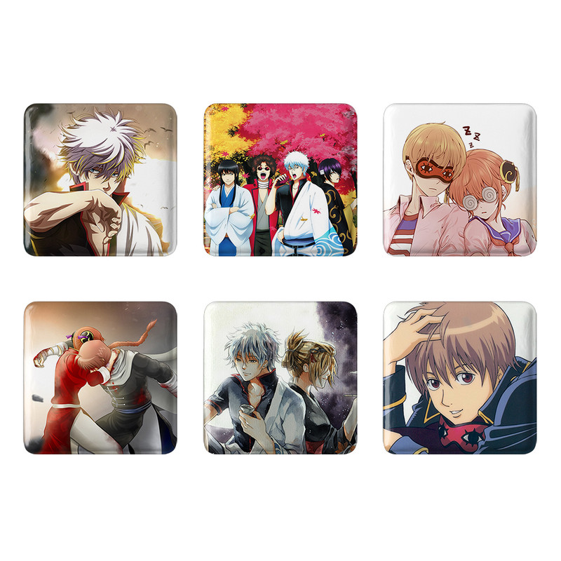 مگنت خندالو طرح انیمه Gintama کد 579B مجموعه 6 عددی
