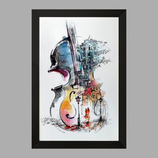 تابلو خندالو مدل ویولن Violin کد 27955