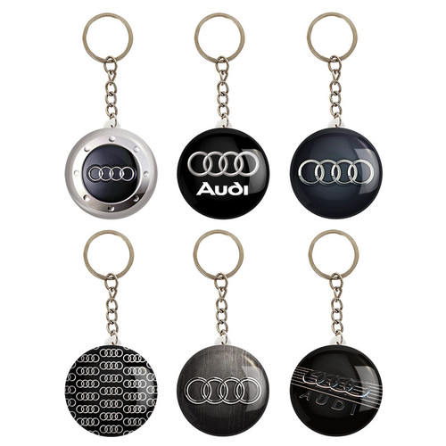 جاکلیدی خندالو مدل آئودی Audi کد 1470A مجموعه 6 عددی