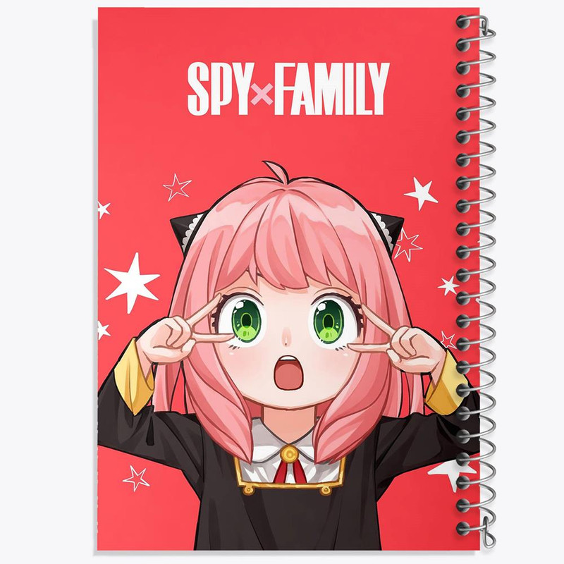 دفتر مشق 50 برگ خندالو مدل آنیا فورجر انیمه اسپای ایکس فمیلی Spy x Family کد 15584