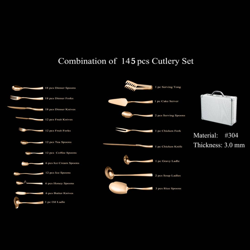 سرویس قاشق و چنگال 145 پارچه جی فی نی مدلLUXURY 685R