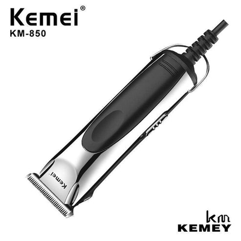 ماشین اصلاح موی صورت کیمی مدل KM-850، اصلاح به صورت صفر زن و خط زن، طراحی ارگونومیک، منبع انرژی با برق، تکنولوژی اصلاح به صورت برش مستقیم، اندازه اصلاح 0.2 میلیمتر، سازگار با محیط زیست، ضد آب، تیز و مقاوم در برابر سایش، به همراه برس تمیزکننده و روغن