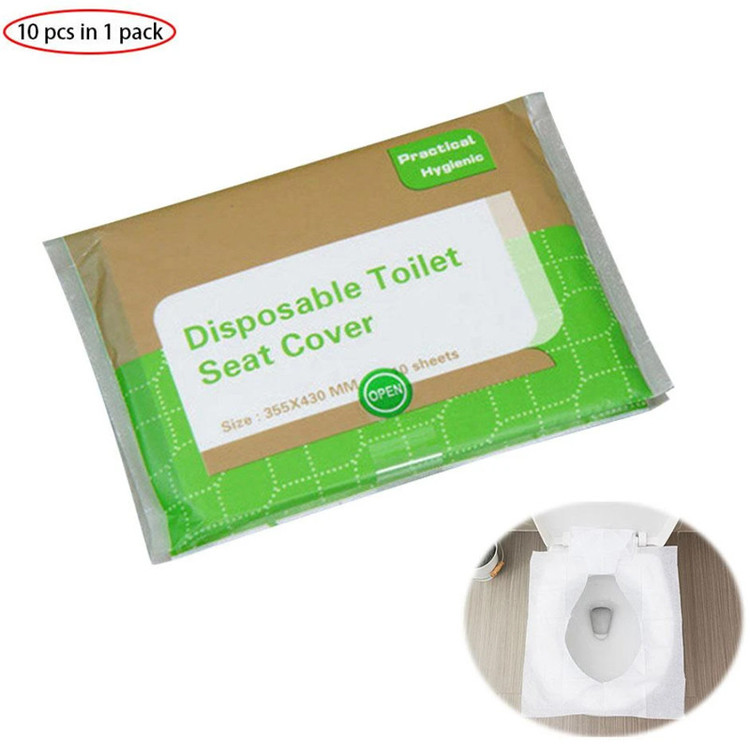 روکش توالت فرنگی مدل Disposable Toilet seat cover بسته 10 عددی
