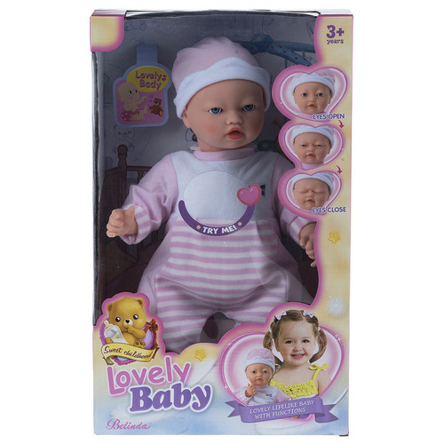 عروسک مدل BBFun Newborn Dress Pink ارتفاع 43.5 سانتی متر
