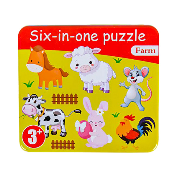 بازی آموزشی حیوانات مدل Six in one طرح مزرعه