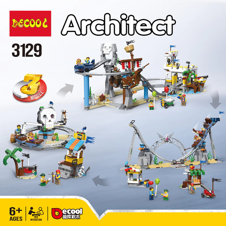 ساختنی دکول مدل Pirate Roller coaster کد 3129