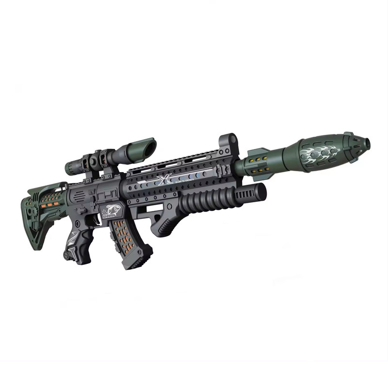 تفنگ بازی مدل چراغدار موزیکال طرح دودزا کد DF-50218A