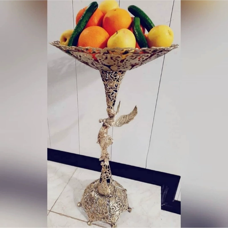 میوه خوری توری کنار سالنی پایه دار فرشته برنز