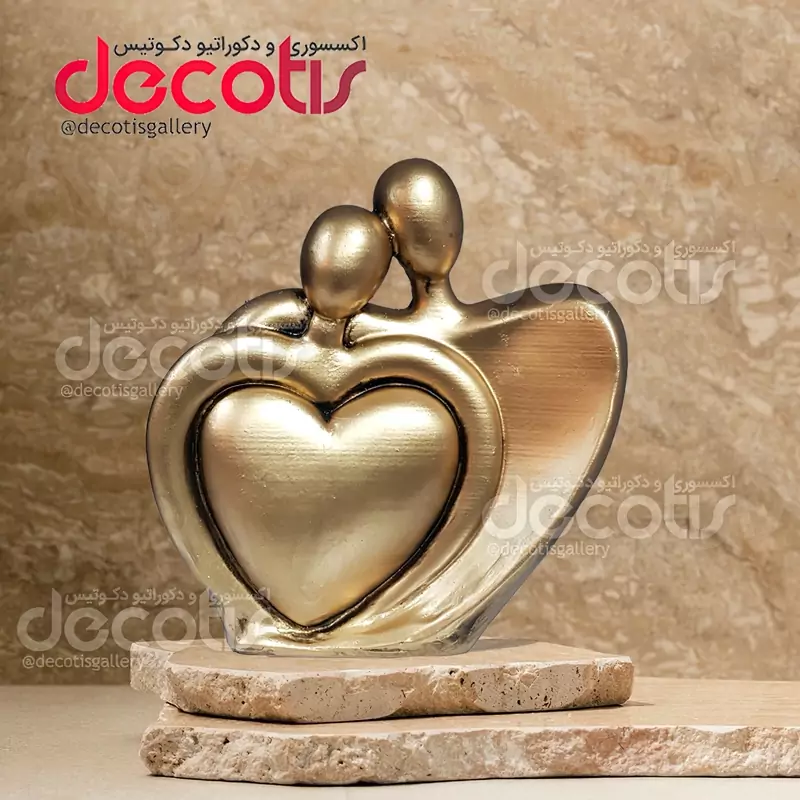 مجسمه زوج عاشق قلبی کد decotis103