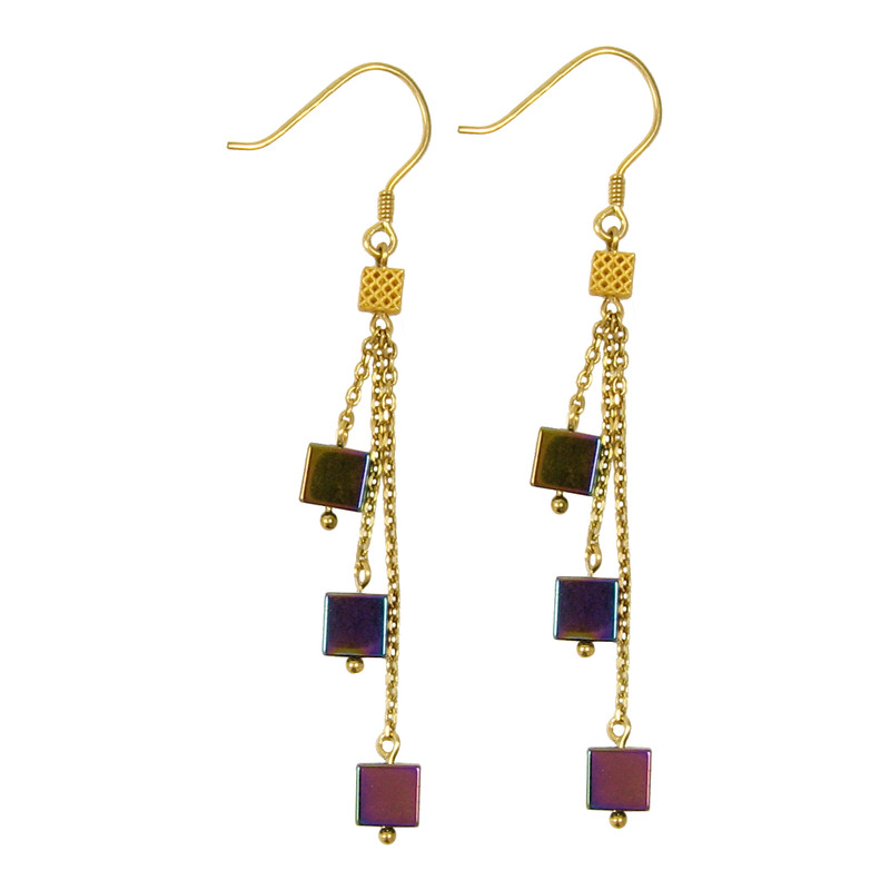 گوشواره طلا 18 عیار زنانه مانچو مدل efgs002