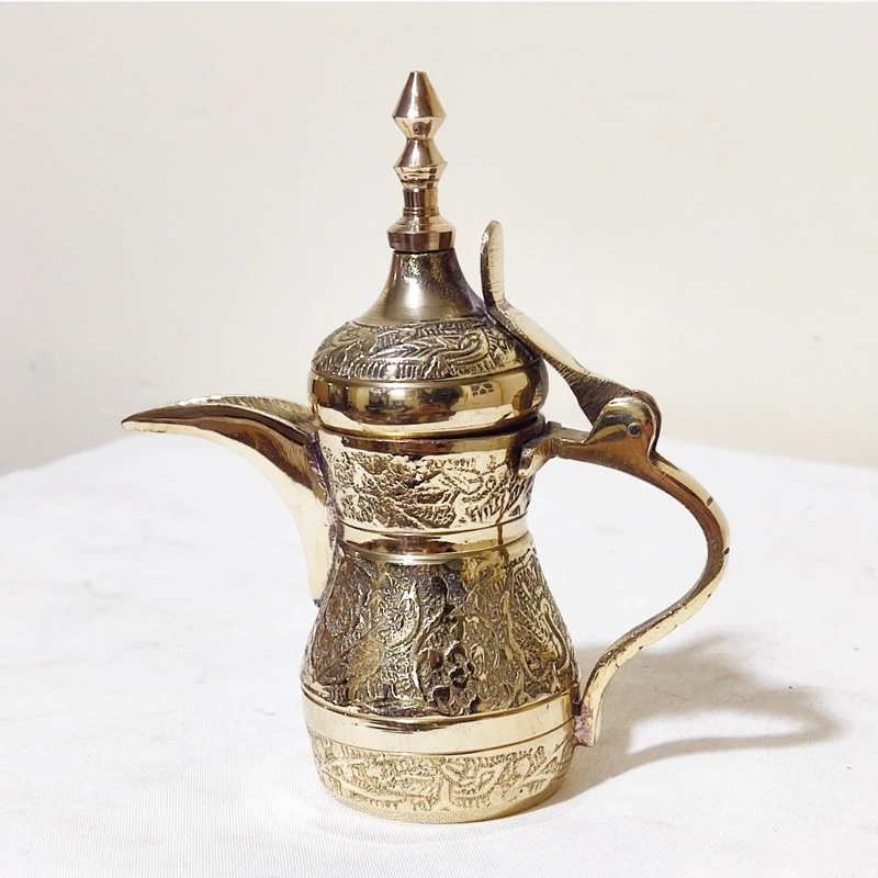دله طرح طاووس قلم دست تمام برنجی ( برنزی )ساخت هندوستان با سطح کیفیتی درجه یک بسیار زیبا مناسب استفاده دائم و قابل شستشو