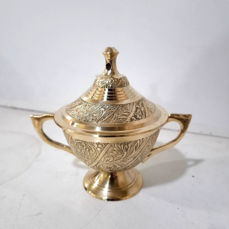 قندان برنجی قندان برنز قندان دسته دار برنجی قندان دسته دار برنزی مناسب استفاده دائم و قابل شستشو بدون تغییر رنگ