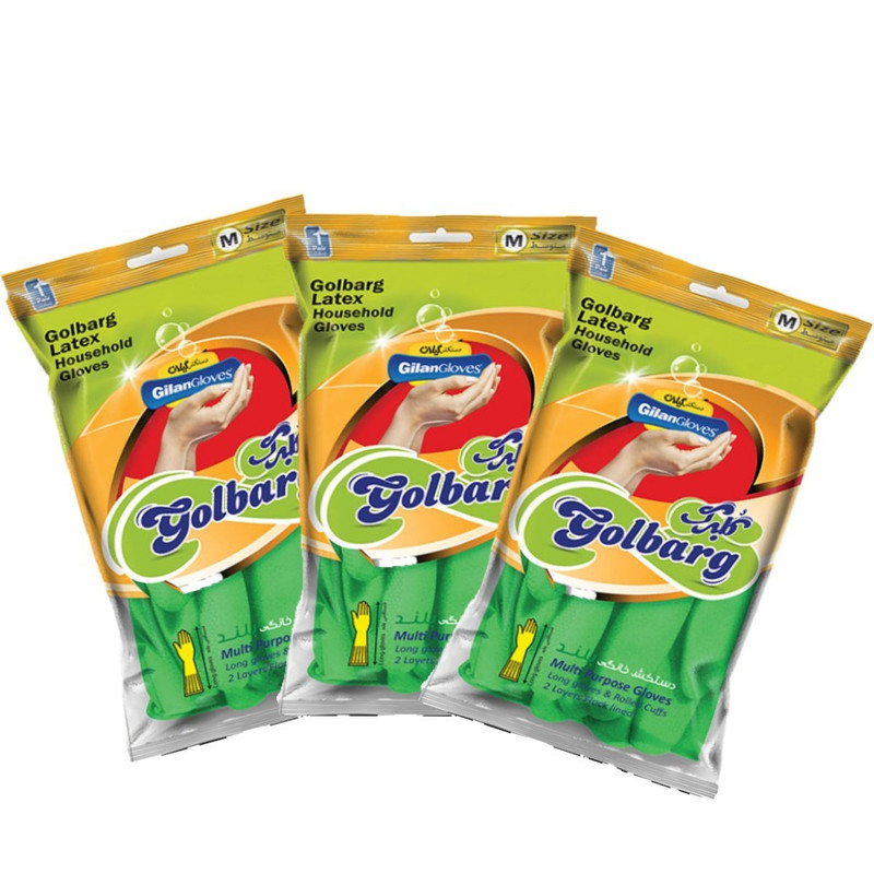 دستکش آشپزخانه گیلان مدل Long-Golbarg مجموعه 3 عددی