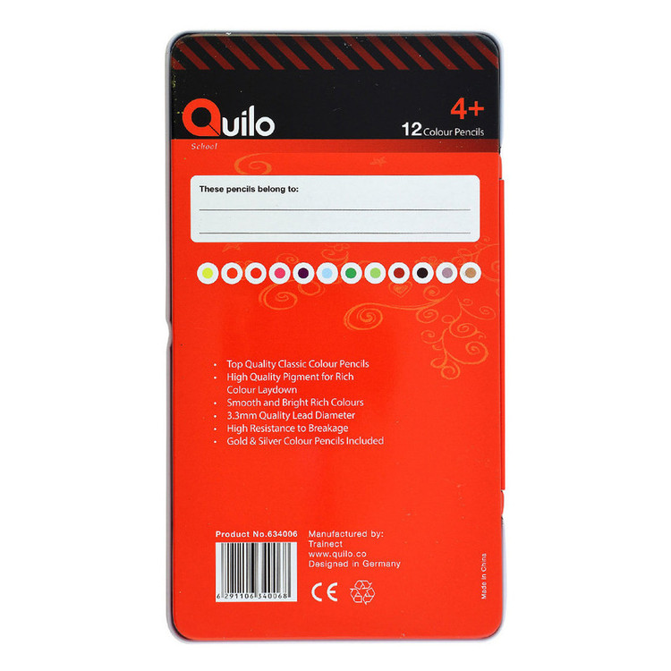 مداد رنگی 12 رنگ کوییلو مدل 12C - 4 Plus