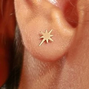 گوشواره طلا 18عیار زنانه  طرح   ستاره ی درخشان
