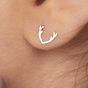 گوشواره طلا 18عیار زنانه  طرح  شاخ گوزن کد 3