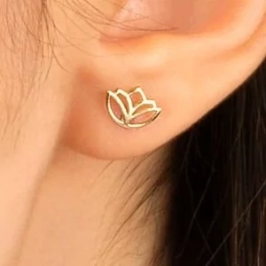 گوشواره طلا 18عیار زنانه  طرح  گل 5