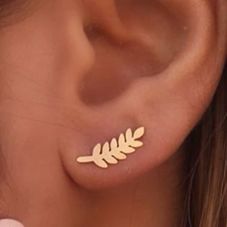 گوشواره طلا 18عیار زنانه  طرح  گندم